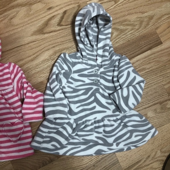 Carter’s Fleece Sweatshirt Bundle 6 months Pink Gray Pink Girls Baby - Picture 3 of 6